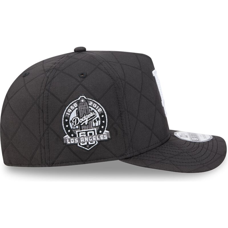 cepur-izliekta-melns-snapback-9fifty-a-frame-precurved-checkered-no-los-angeles-dodgers-mlb-no-new-era