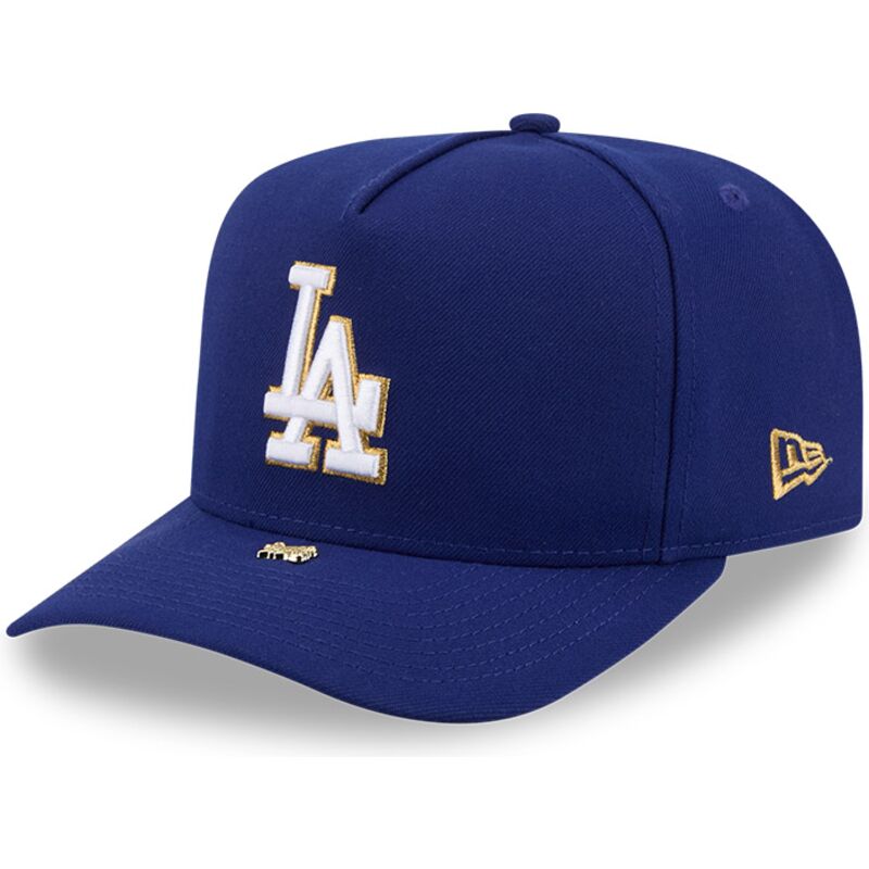cepur-izliekta-zils-snapback-9fifty-a-frame-precurved-visor-pin-no-los-angeles-dodgers-mlb-no-new-era