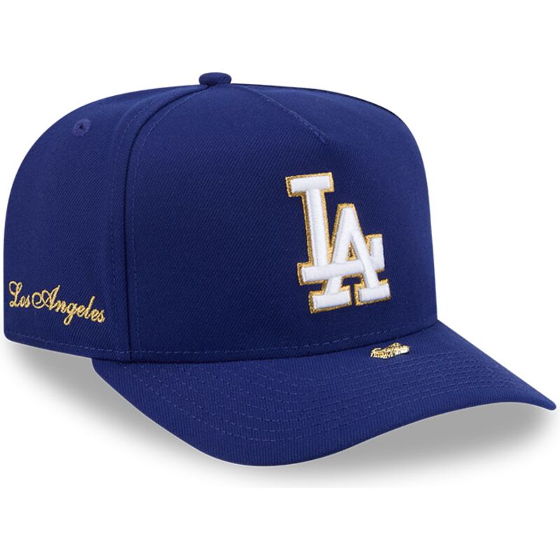cepur-izliekta-zils-snapback-9fifty-a-frame-precurved-visor-pin-no-los-angeles-dodgers-mlb-no-new-era