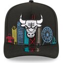 cepur-izliekta-melns-snapback-9fifty-a-frame-precurved-skyline-no-chicago-bulls-nba-no-new-era
