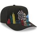 cepur-izliekta-melns-snapback-9fifty-a-frame-precurved-skyline-no-new-york-yankees-mlb-no-new-era