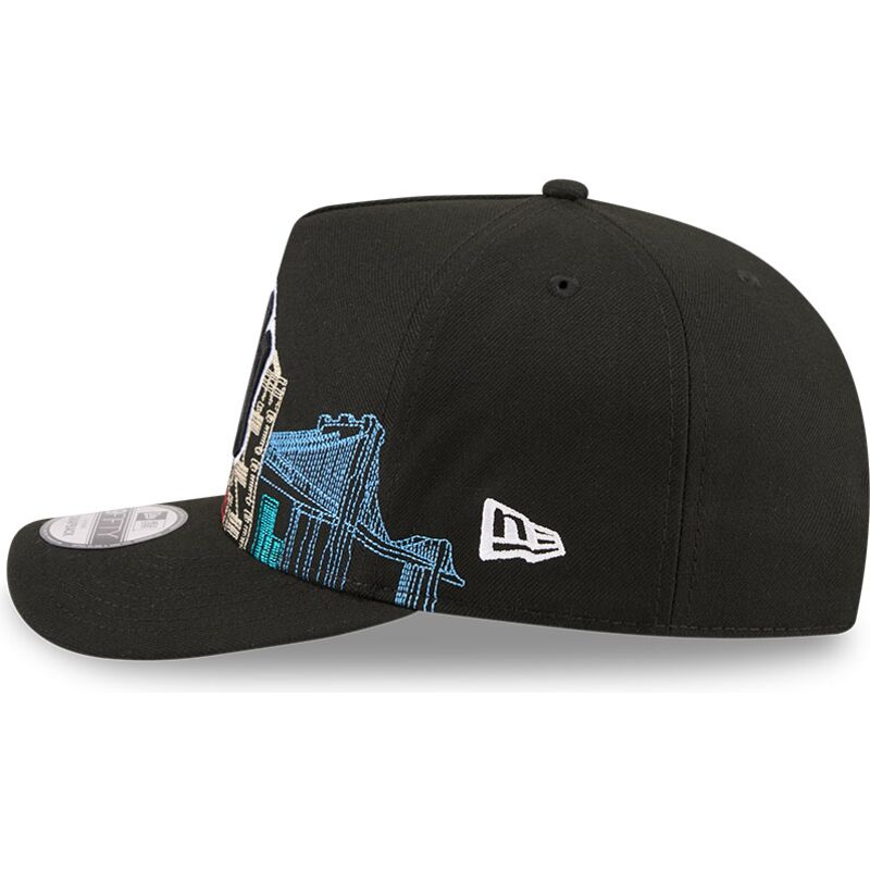 cepur-izliekta-melns-snapback-9fifty-a-frame-precurved-skyline-no-new-york-yankees-mlb-no-new-era