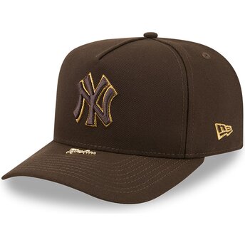 Cepur izliekta brūns snapback 9FIFTY A Frame Precurved Visor Pin no New York Yankees MLB no New Era