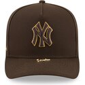 cepur-izliekta-bruns-snapback-9fifty-a-frame-precurved-visor-pin-no-new-york-yankees-mlb-no-new-era