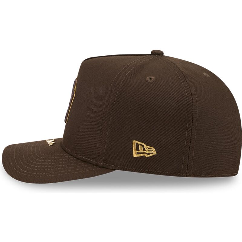cepur-izliekta-bruns-snapback-9fifty-a-frame-precurved-visor-pin-no-new-york-yankees-mlb-no-new-era