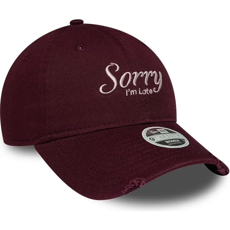 cepur-izliekta-sarkans-regulejams-9twenty-slogan-sorry-i-m-late-no-new-era cepur-izliekta-sarkans-regulejams-9twenty-slogan-sorry-i-m-late-no-new-era