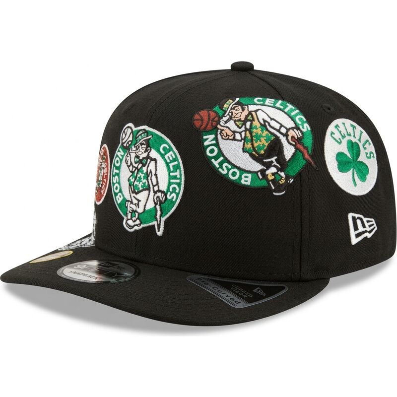 cepur-izliekta-melns-snapback-9fifty-a-frame-precurved-multi-patch-no-boston-celtics-nba-no-new-era