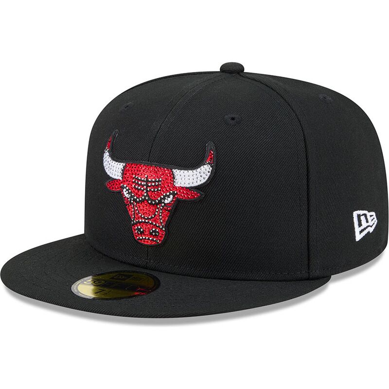 cepur-plakana-melns-pieguloss-59fifty-rhinestone-badge-no-chicago-bulls-nba-no-new-era