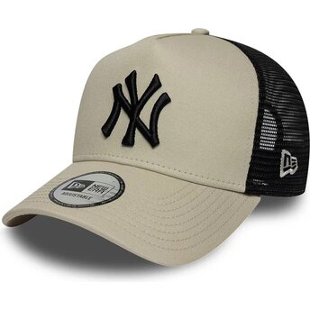 Cepur izliekta truckeris bēšs snapback A Frame League Essential no New York Yankees MLB no New Era