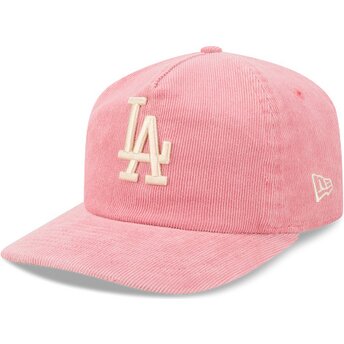 Cepur izliekta rozā regulējams 19TWENTY Precurved Corduroy Pastel no Los Angeles Dodgers MLB no New Era