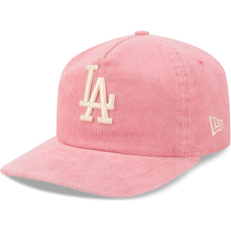 cepur-izliekta-roza-regulejams-19twenty-precurved-corduroy-pastel-no-los-angeles-dodgers-mlb-no-new-era