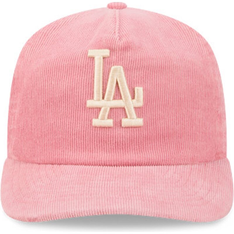 cepur-izliekta-roza-regulejams-19twenty-precurved-corduroy-pastel-no-los-angeles-dodgers-mlb-no-new-era