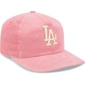 cepur-izliekta-roza-regulejams-19twenty-precurved-corduroy-pastel-no-los-angeles-dodgers-mlb-no-new-era