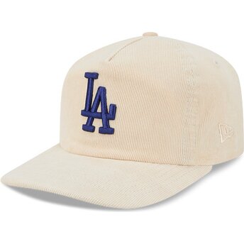 Cepur izliekta bēšs regulējams 19TWENTY Precurved Corduroy Pastel no Los Angeles Dodgers MLB no New Era