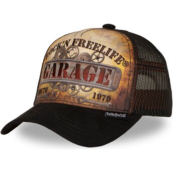 Cepur izliekta truckeris brūns snapback N°270 Keep On Rolling no Rock’nFreeLife