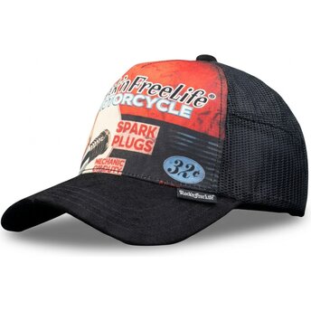 Cepur izliekta truckeris melns snapback N°240 Spark Plugs no Rock’nFreeLife
