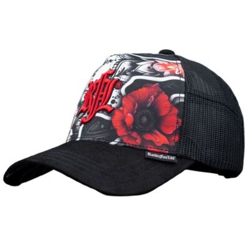 cepur-izliekta-truckeris-melns-snapback-n237-flower-no-rocknfreelife
