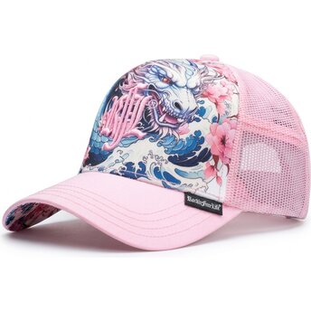 Cepur izliekta truckeris rozā snapback N°245 no Rock’nFreeLife