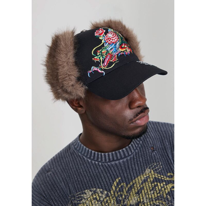 cepur-izliekta-melns-pieguloss-crawling-trapper-no-ed-hardy