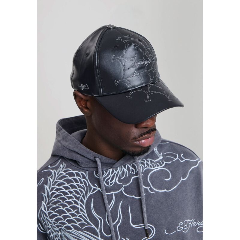 cepur-izliekta-melns-regulejams-spiderweb-pu-leather-no-ed-hardy cepur-izliekta-melns-regulejams-spiderweb-pu-leather-no-ed-hardy