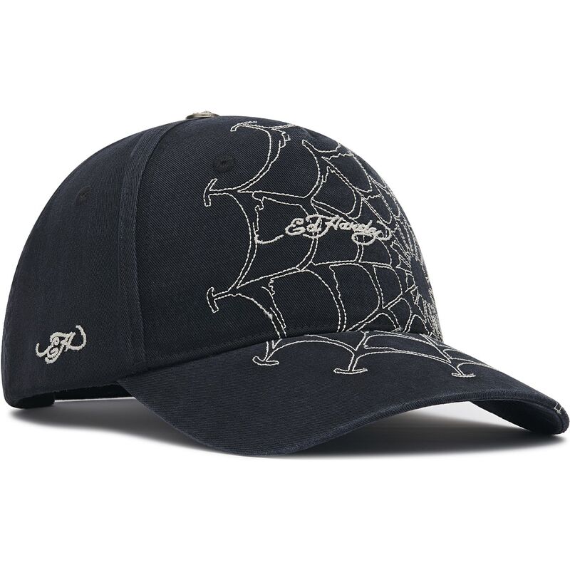 cepur-izliekta-melns-regulejams-spiderweb-no-ed-hardy