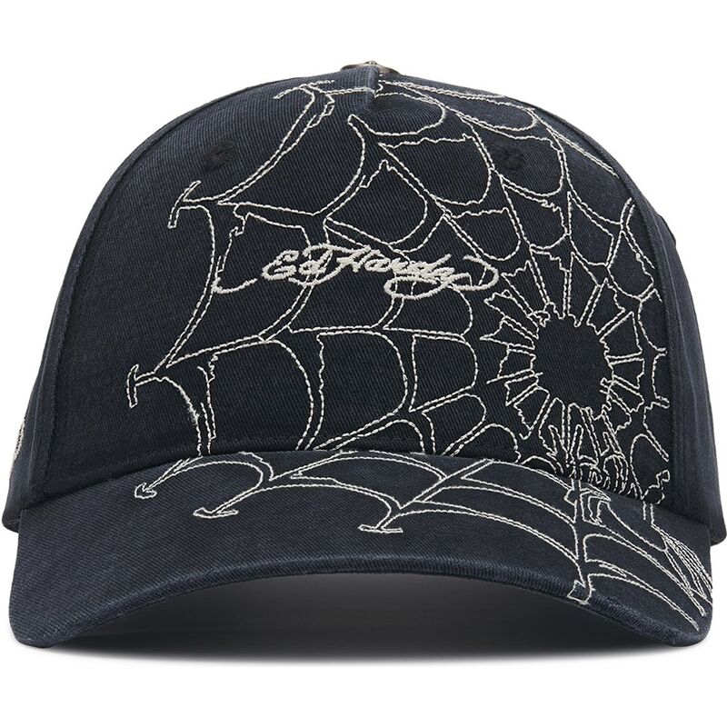 cepur-izliekta-melns-regulejams-spiderweb-no-ed-hardy