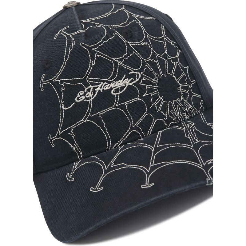 cepur-izliekta-melns-regulejams-spiderweb-no-ed-hardy