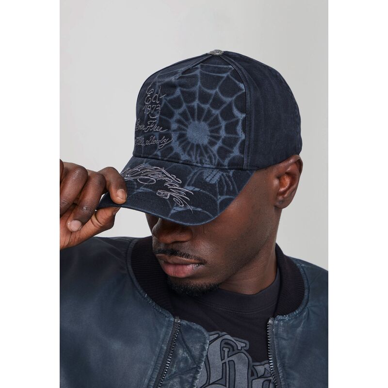 cepur-izliekta-melns-snapback-spiderweb-no-ed-hardy