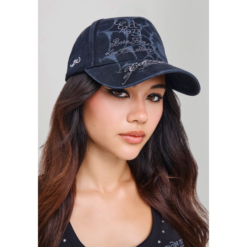 cepur-izliekta-melns-snapback-spiderweb-no-ed-hardy
