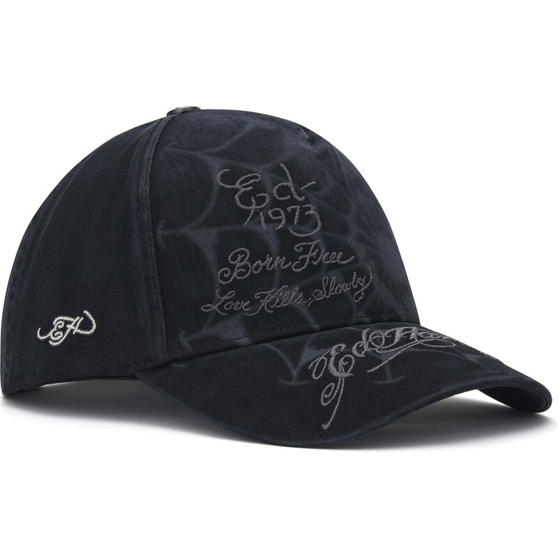 cepur-izliekta-melns-snapback-spiderweb-no-ed-hardy