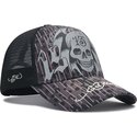cepur-izliekta-truckeris-melns-snapback-13-skull-no-ed-hardy