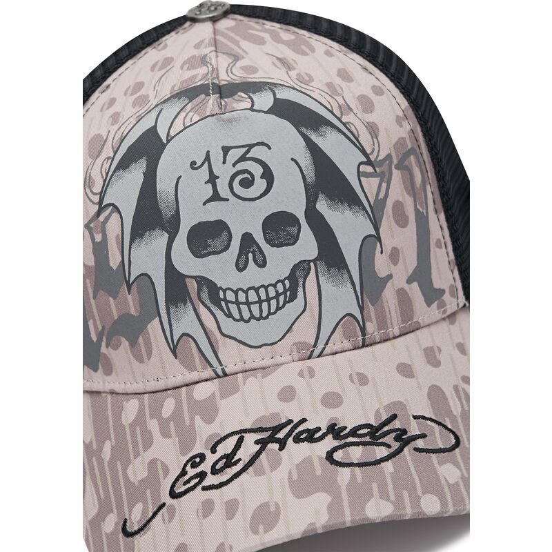 cepur-izliekta-truckeris-peleks-snapback-13-skull-no-ed-hardy