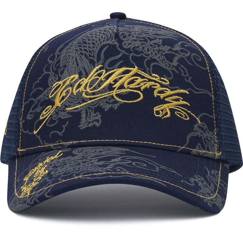 cepur-izliekta-truckeris-tumsi-zils-snapback-outline-dragons-no-ed-hardy