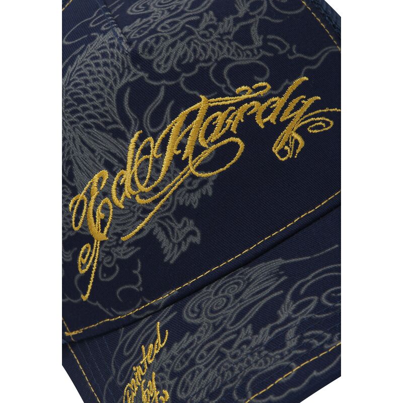 cepur-izliekta-truckeris-tumsi-zils-snapback-outline-dragons-no-ed-hardy