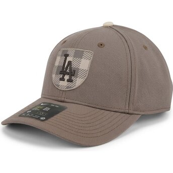Cepur izliekta brūns snapback Dri-Fit Rise Structured no Los Angeles Dodgers MLB no Nike