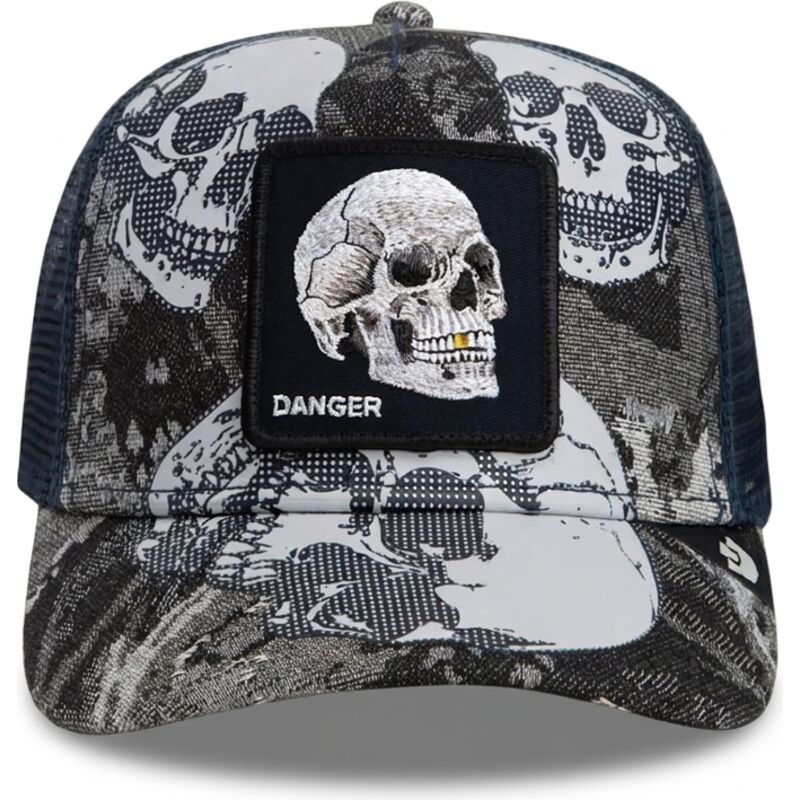 cepur-izliekta-truckeris-melns-snapback-bone-head-danger-the-farm-goorin-bros