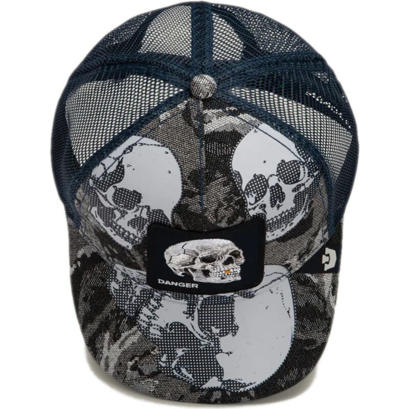 cepur-izliekta-truckeris-melns-snapback-bone-head-danger-the-farm-goorin-bros