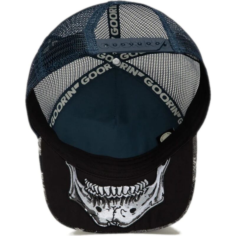 cepur-izliekta-truckeris-melns-snapback-bone-head-danger-the-farm-goorin-bros
