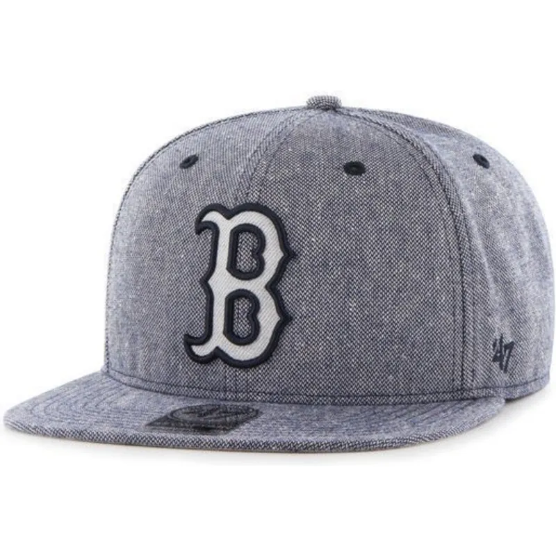 cepur-plakana-tumsi-zils-snapback-tejido-vaquero-no-boston-red-sox-mlb-no-47-brand