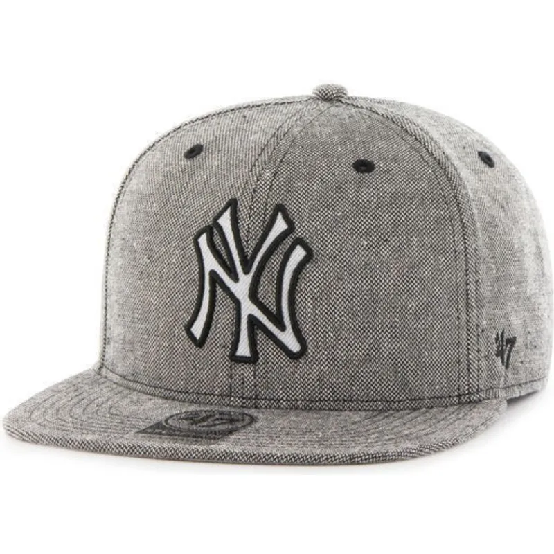 cepur-plakana-melns-snapback-tejido-vaquero-no-new-york-yankees-mlb-no-47-brand