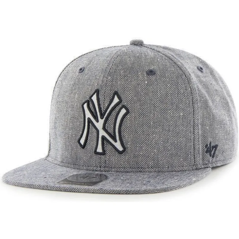 cepur-plakana-tumsi-zils-snapback-tejido-vaquero-no-new-york-yankees-mlb-no-47-brand