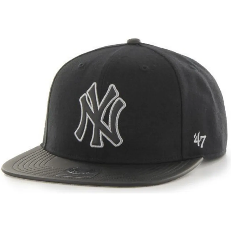 cepur-plakana-melns-snapback-no-new-york-yankees-mlb-no-47-brand