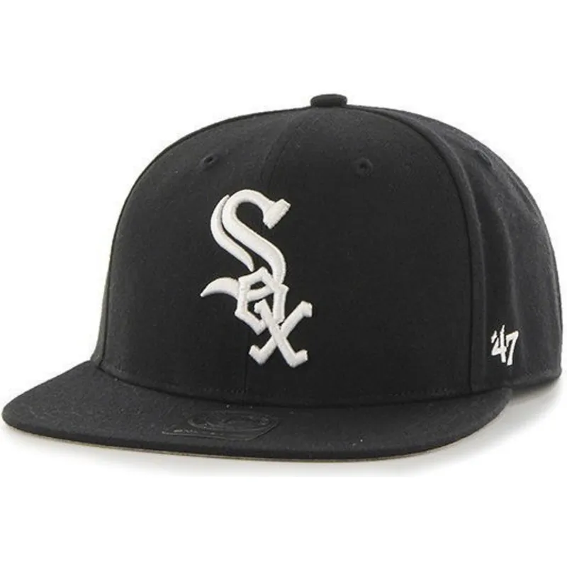 cepur-plakana-melns-snapback-no-chicago-white-sox-mlb-no-47-brand cepur-plakana-melns-snapback-no-chicago-white-sox-mlb-no-47-brand