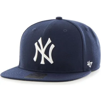 cepur-plakana-tumsi-zils-snapback-no-new-york-yankees-mlb-no-47-brand