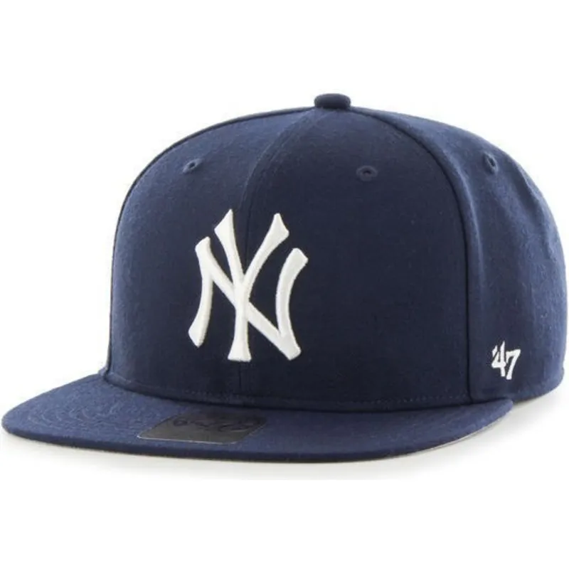 cepur-plakana-tumsi-zils-snapback-no-new-york-yankees-mlb-no-47-brand