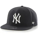 47-brand-flat-brim-mlb-new-york-yankees-smooth-navy-blue-snapback-cap