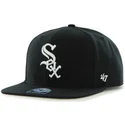 cepur-plakana-melns-snapback-lateral-no-chicago-white-sox-mlb-no-47-brand