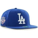 blaue-flache-snapback-kappe-mit-seitlichem-mlb-los-angeles-dodgers-logo-von-47-brand
