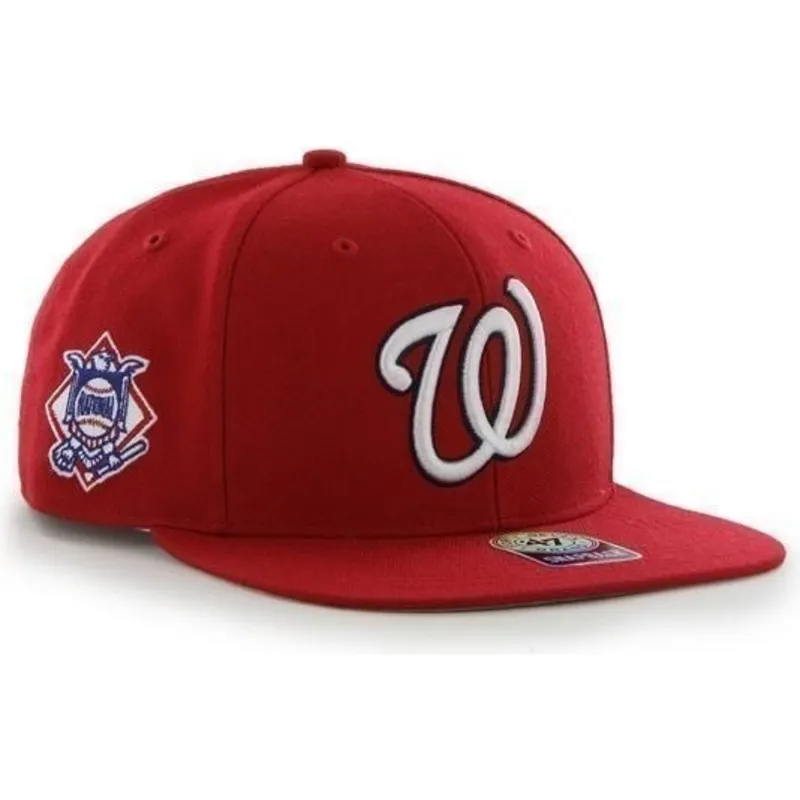 cepur-plakana-sarkans-snapback-lateral-no-washington-nationals-mlb-no-47-brand