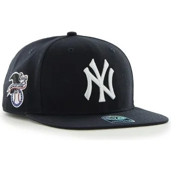 Gorra plana azul marino snapback lisa con logo lateral de MLB New York Yankees de 47 Brand